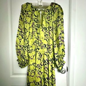 Reiss Karlie Lime Print Dress